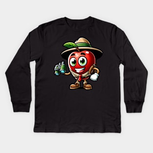 apple the tour guide Kids Long Sleeve T-Shirt